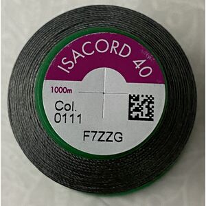 ISACORD 40 #0111 WHALE GREY 1000m Machine Embroidery Sewing Thread