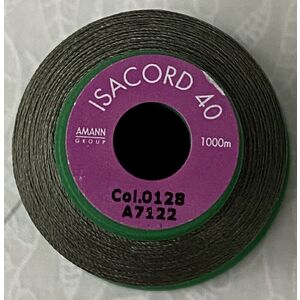 ISACORD 40 #0128 NAVAJO GREY 1000m Machine Embroidery Sewing Thread