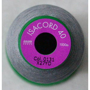 ISACORD 40 #0131 GREY 1000m Machine Embroidery Sewing Thread