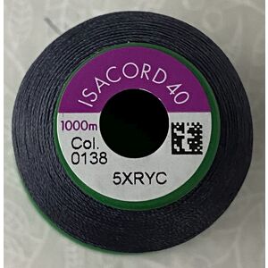 ISACORD 40 #0138 HEAVY STORM 1000m Machine Embroidery Sewing Thread