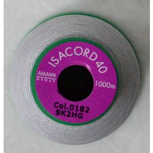 ISACORD 40 #0182 SATURN GREY 1000m Machine Embroidery Sewing Thread