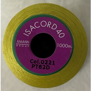 ISACORD 40 #0221 LIGHT BRASS 1000m Machine Embroidery Sewing Thread