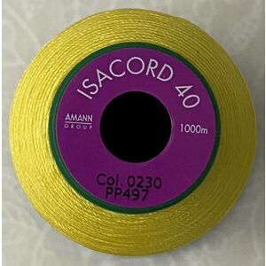 ISACORD 40 #0230 EASTER DRESS YELLOW 1000m Machine Embroidery Sewing Thread