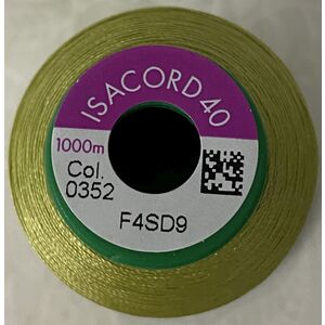 ISACORD 40 #0352 MARSH GREEN 1000m Machine Embroidery Sewing Thread