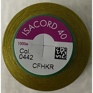 ISACORD 40 #0442 TARNISHED GOLD 1000m Machine Embroidery Sewing Thread