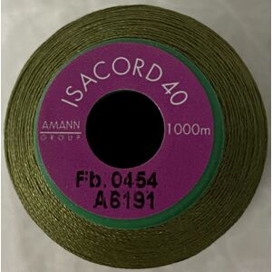 ISACORD 40 #0454 OLIVE DRAB GREEN 1000m Machine Embroidery Sewing Thread