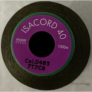 ISACORD 40 #0465 UMBER GREEN 1000m Machine Embroidery Sewing Thread