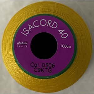 ISACORD 40 #0506 YELLOW BIRD 1000m Machine Embroidery Sewing Thread
