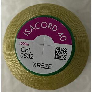 ISACORD 40 #0532 CHAMPAGNE 1000m Machine Embroidery Sewing Thread
