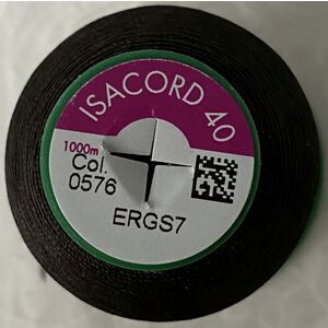 ISACORD 40 #0576 VERY DARK BROWN 1000m Machine Embroidery Sewing Thread