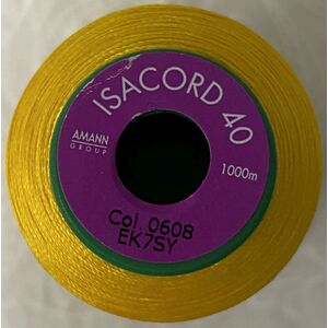 ISACORD 40 #0608 SUNSHINE 1000m Machine Embroidery Sewing Thread