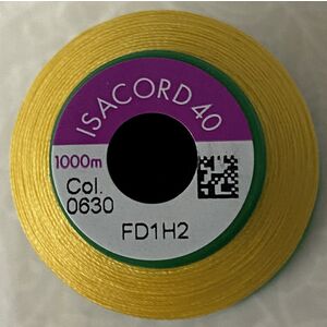 ISACORD 40 #0630 BUTTERCUP 1000m Machine Embroidery Sewing Thread