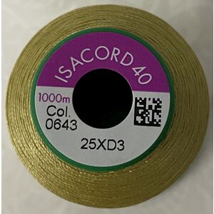 ISACORD 40 #0643 BAREWOOD 1000m Machine Embroidery Sewing Thread