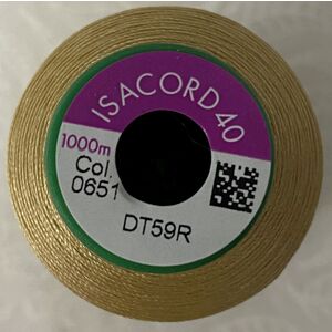 ISACORD 40 #0651 CORNSILK 1000m Machine Embroidery Sewing Thread