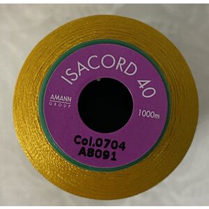 ISACORD 40 #0704 GOLD 1000m Machine Embroidery Sewing Thread