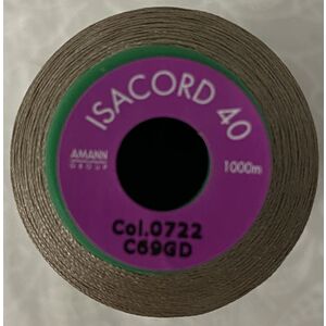 ISACORD 40 #0722 KHAKI 1000m Machine Embroidery Sewing Thread