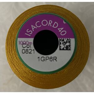 ISACORD 40 #0821 HONEY GOLD 1000m Machine Embroidery Sewing Thread
