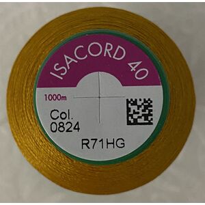 ISACORD 40 #0824 LIBERTY GOLD 1000m Machine Embroidery Sewing Thread