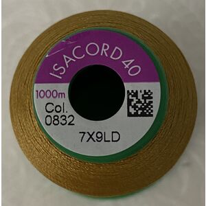 ISACORD 40 #0832 SISAL 1000m Machine Embroidery Sewing Thread