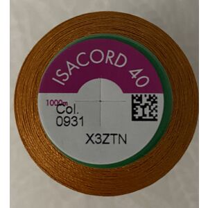 ISACORD 40 #0931 HONEY 1000m Machine Embroidery Sewing Thread