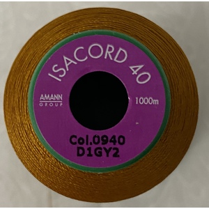 ISACORD 40 #0940 AUTUMN LEAF 1000m Machine Embroidery Sewing Thread