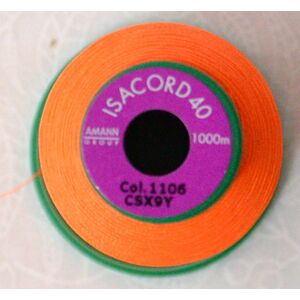 ISACORD 40 #1106 ORANGE 1000m Machine Embroidery Sewing Thread