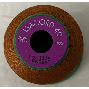 ISACORD 40 #1115 COPPER 1000m Machine Embroidery Sewing Thread