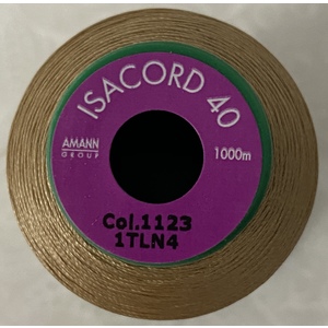 ISACORD 40 #1123 CARAMEL CREAM 1000m Machine Embroidery Sewing Thread