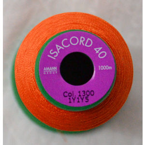 ISACORD 40 #1300 TANGERINE 1000m Machine Embroidery Sewing Thread