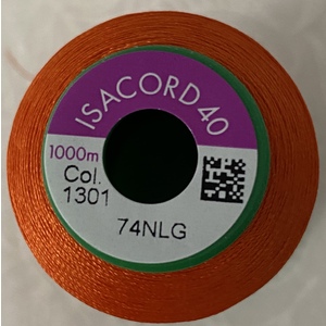 ISACORD 40 #1301 PAPRIKA 1000m Machine Embroidery Sewing Thread