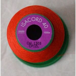 ISACORD 40 #1305 FOX FIRE 1000m Machine Embroidery Sewing Thread