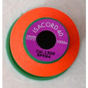 ISACORD 40 #1306 DEVIL RED 1000m Machine Embroidery Sewing Thread