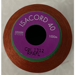 ISACORD 40 #1312 BURNT ORANGE 1000m Machine Embroidery Sewing Thread