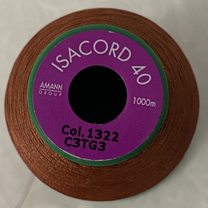 ISACORD 40 #1322 DIRTY PENNY 1000m Machine Embroidery Sewing Thread