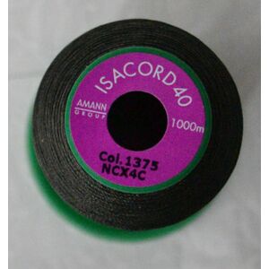 ISACORD 40 #1375 DARK CHARCOAL 1000m Machine Embroidery Sewing Thread