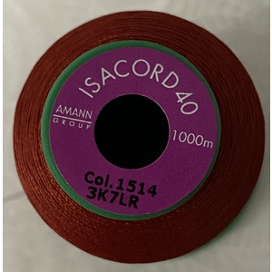 ISACORD 40 #1514 BRICK 1000m Machine Embroidery Sewing Thread