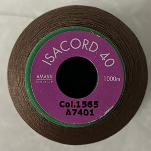 ISACORD 40 #1565 ESPRESSO 1000m Machine Embroidery Sewing Thread