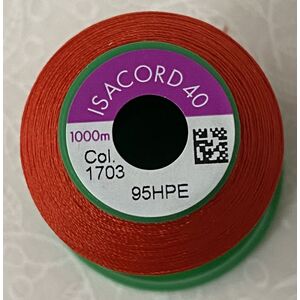 ISACORD 40 #1703 POPPY 1000m Machine Embroidery Sewing Thread