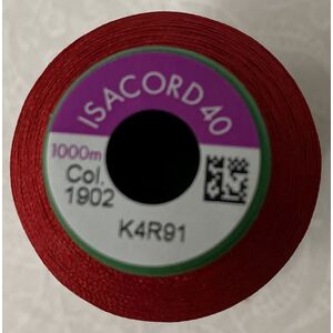 ISACORD 40 #1902 POINSETTIA 1000m Machine Embroidery Sewing Thread