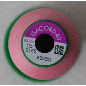 ISACORD 40 #2155 PINK 1000m Machine Embroidery Sewing Thread