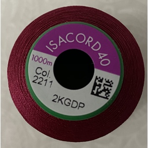 ISACORD 40 #2211 POMEGRANATE 1000m Machine Embroidery Sewing Thread