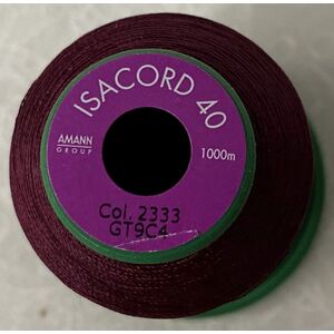 ISACORD 40 #2333 WINE 1000m Machine Embroidery Sewing Thread