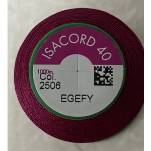 ISACORD 40 #2506 CERISE 1000m Machine Embroidery Sewing Thread