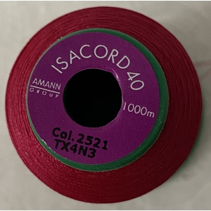 ISACORD 40 #2521 FUCHSIA 1000m Machine Embroidery Sewing Thread