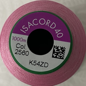 ISACORD 40 #2560 AZALEA PINK 1000m Machine Embroidery Sewing Thread