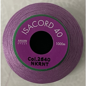 ISACORD 40 #2640 FROSTED PLUM 1000m Machine Embroidery Sewing Thread