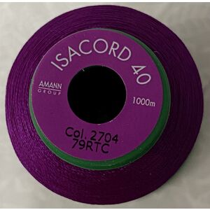 ISACORD 40 #2704 PURPLE PASSION 1000m Machine Embroidery Sewing Thread