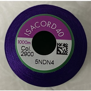 ISACORD 40 #2900 DEEP PURPLE 1000m Machine Embroidery Sewing Thread