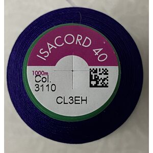 ISACORD 40 #3110 DARK INK 1000m Machine Embroidery Sewing Thread