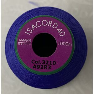 ISACORD 40 #3210 BLUEBERRY 1000m Machine Embroidery Sewing Thread